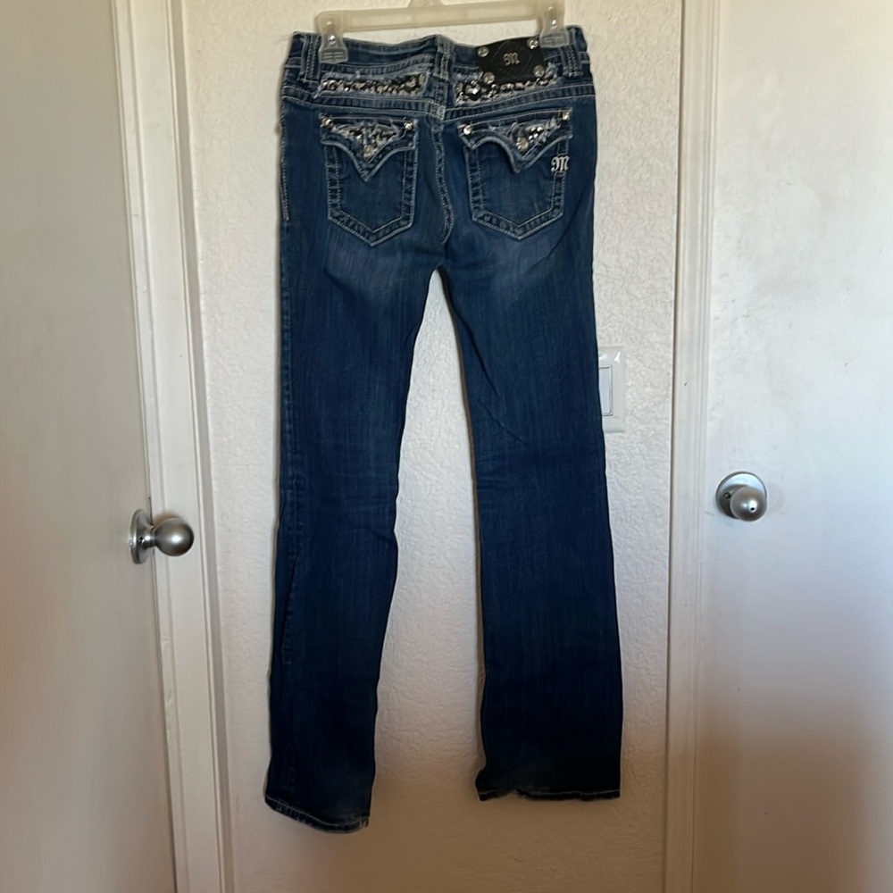 Miss Me Jeans  black sequined  pockets size 28
